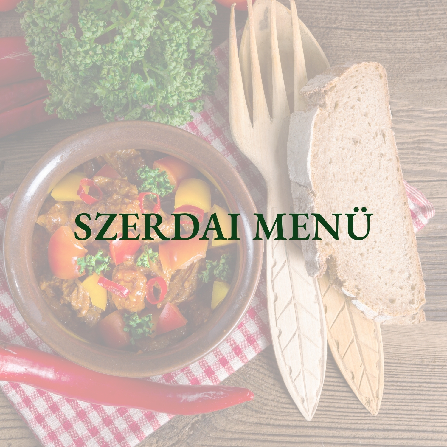 Szerdai ebéd menü